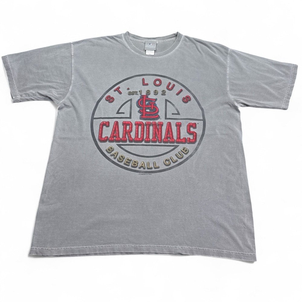 St. Louis Cardinals T Shirt Adult Size Large Vintage Y2K Big Logo‎ MLB Tee